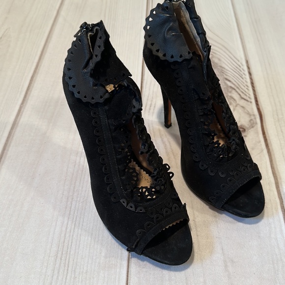 Jean-Michel Cazabat Black Suede High Heels Size 36 - Picture 6 of 8